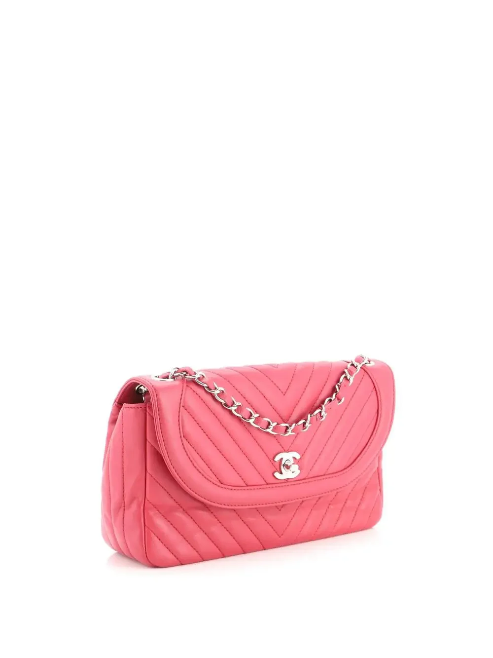 Chanel Round Cc Chain Flap Bag Chevron #323229C24B